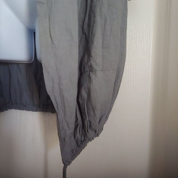 Camille & Co Linen Gray Jacket Lagenlook Lagom Minimalist Baggy Funky L Italy - Picture 9 of 14